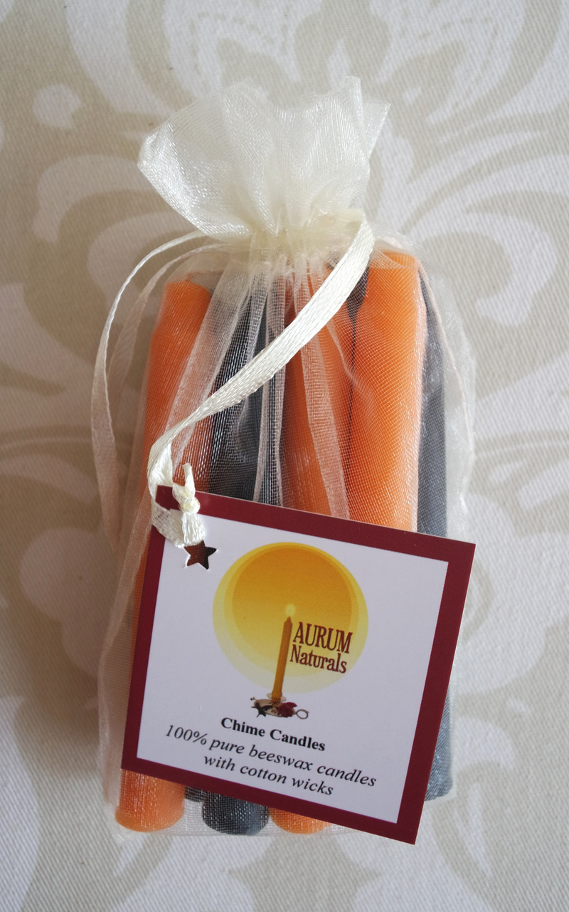 Halloween Chime Candle Set - Orange & Black