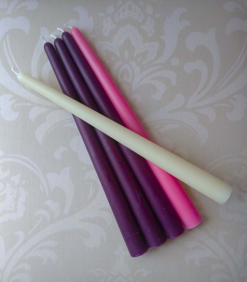 Classic Advent Tapers - Set of 5