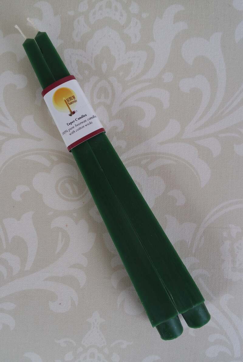 Obelisk (Pyramid) Taper Pair - 10.5" - Green